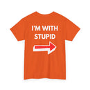 Funny I'm with Stupid Unisex T-Shirt with Arrow