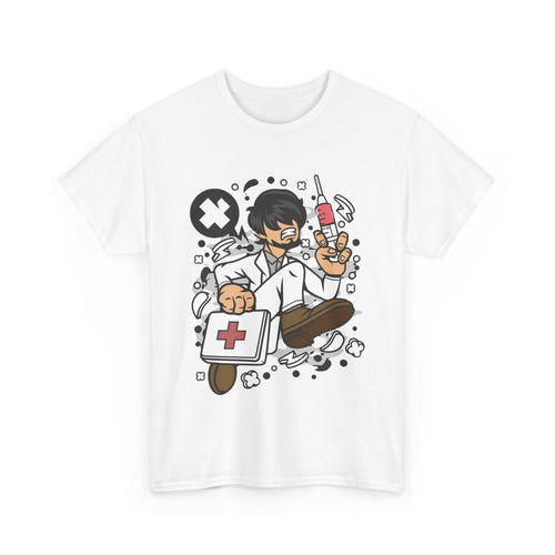 Mad Doctor Running T-Shirt | Funny Medical Design