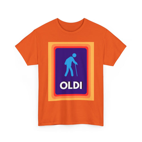 Oldi T-Shirt | Funny Old Man Aldi Supermarket Parody Logo Tee 🛒👴
