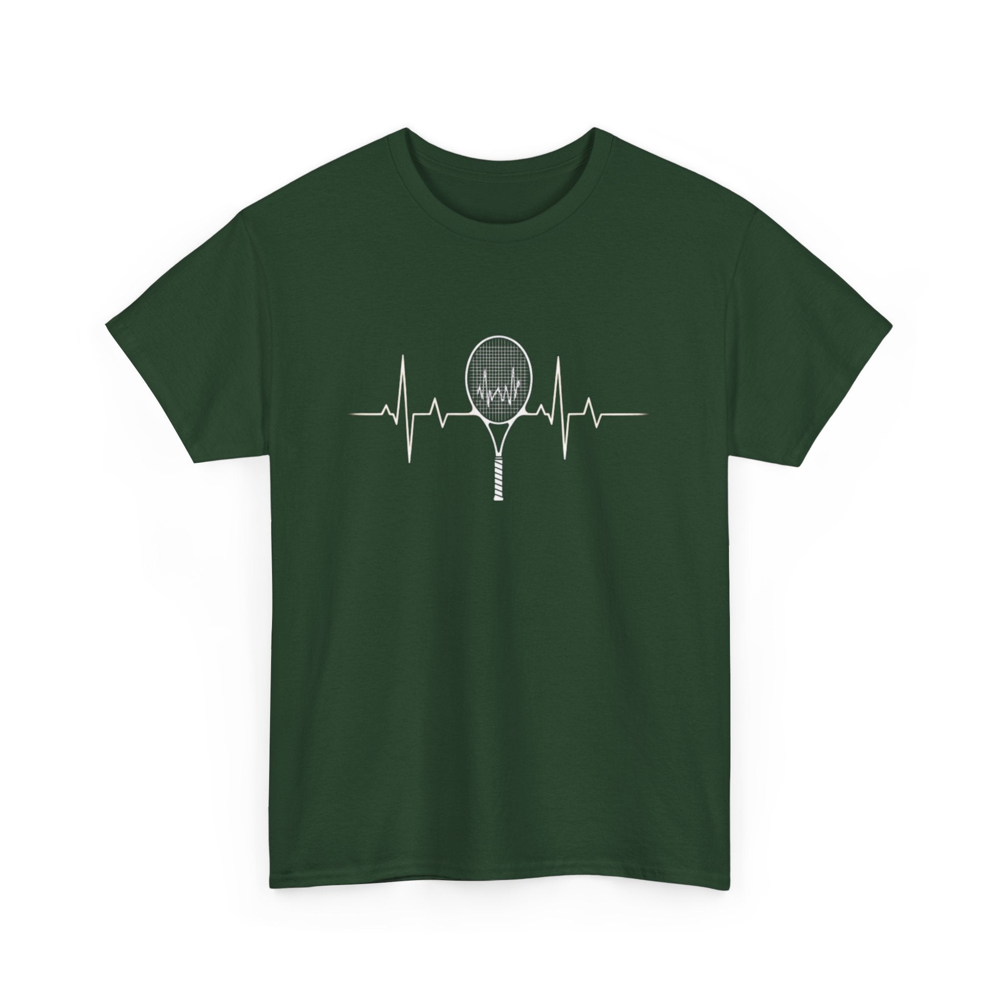 Tennis Heartbeat T-Shirt | Tennis Racket ECG Graphic Tee 🎾💓
