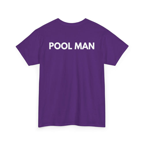 Pool Man T-Shirt | Pro Pool Service & Maintenance Back-Print Tee 🏊‍♂️