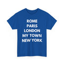 Personalised City List T-Shirt | Rome Paris London New York Custom Tee ✈️👕