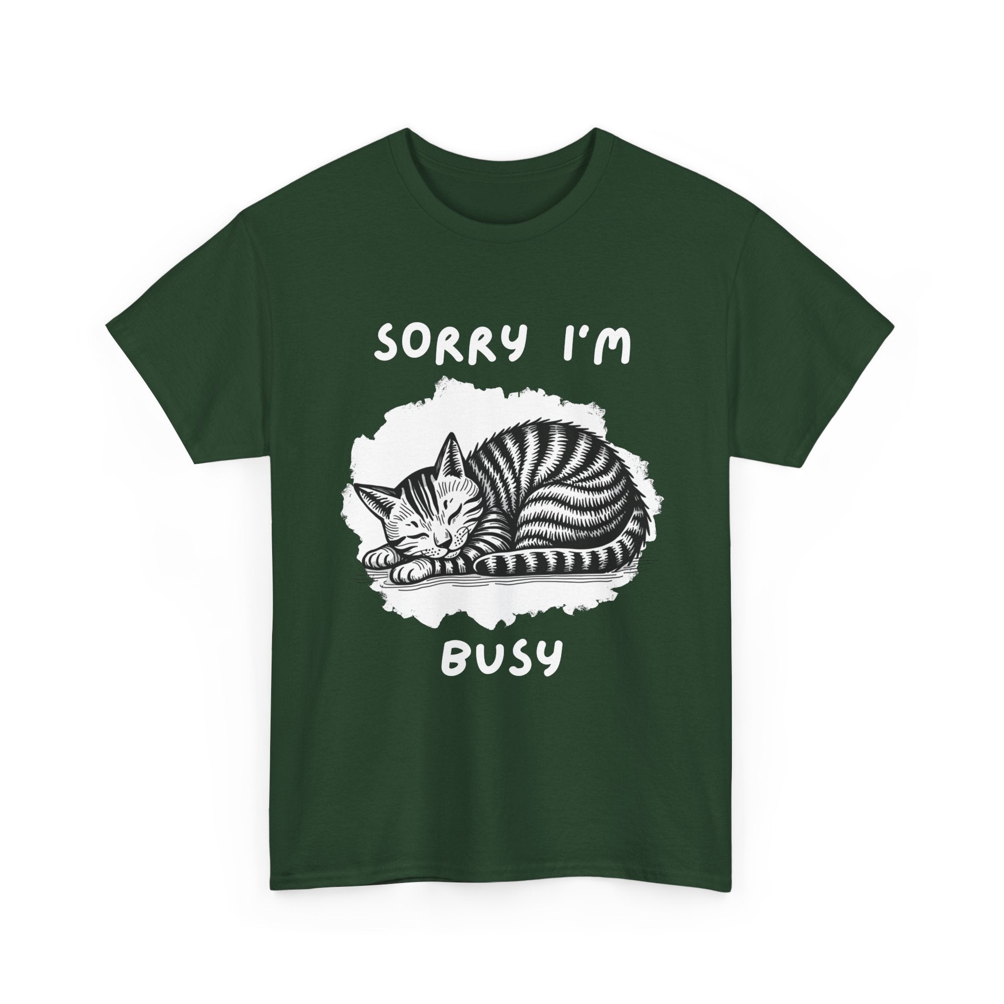 Sorry I'm Busy Cat T-Shirt | Funny Sleeping Cat Tee 🐱💤