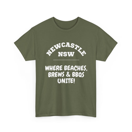 Newcastle NSW T-Shirt | Beaches, Brews & BBQ's Tee 🍻🇦🇺