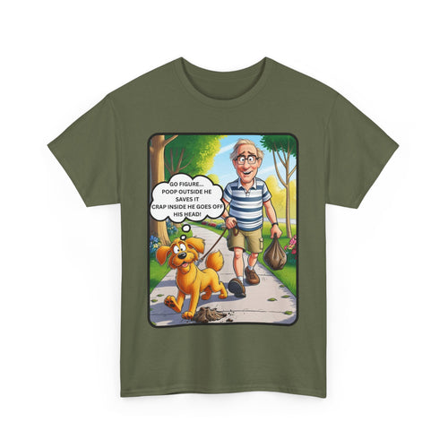 Funny Dog Walking T-Shirt – Go Figure Thought Bubble