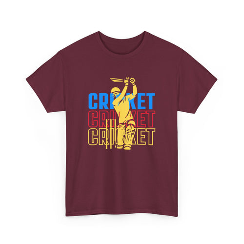 Cricket T-Shirt with Player Silhouette | Sports Fan Apparel