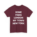 Personalised City List T-Shirt | Rome Paris London New York Custom Tee ✈️👕