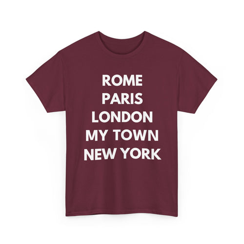 Personalised City List T-Shirt | Rome Paris London New York Custom Tee ✈️👕
