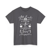 Coffee & Jesus T-Shirt – Faith & Caffeine Lover Tee