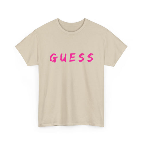Guess T-Shirt for that brave female | Minimalist Front-Print Graphic Tee ❓✨