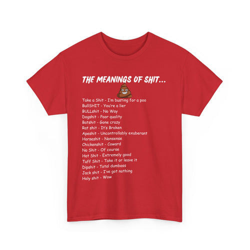 The Meanings of Shit T-Shirt – Funny Swear Word Definitions Tee  💩😆🔥