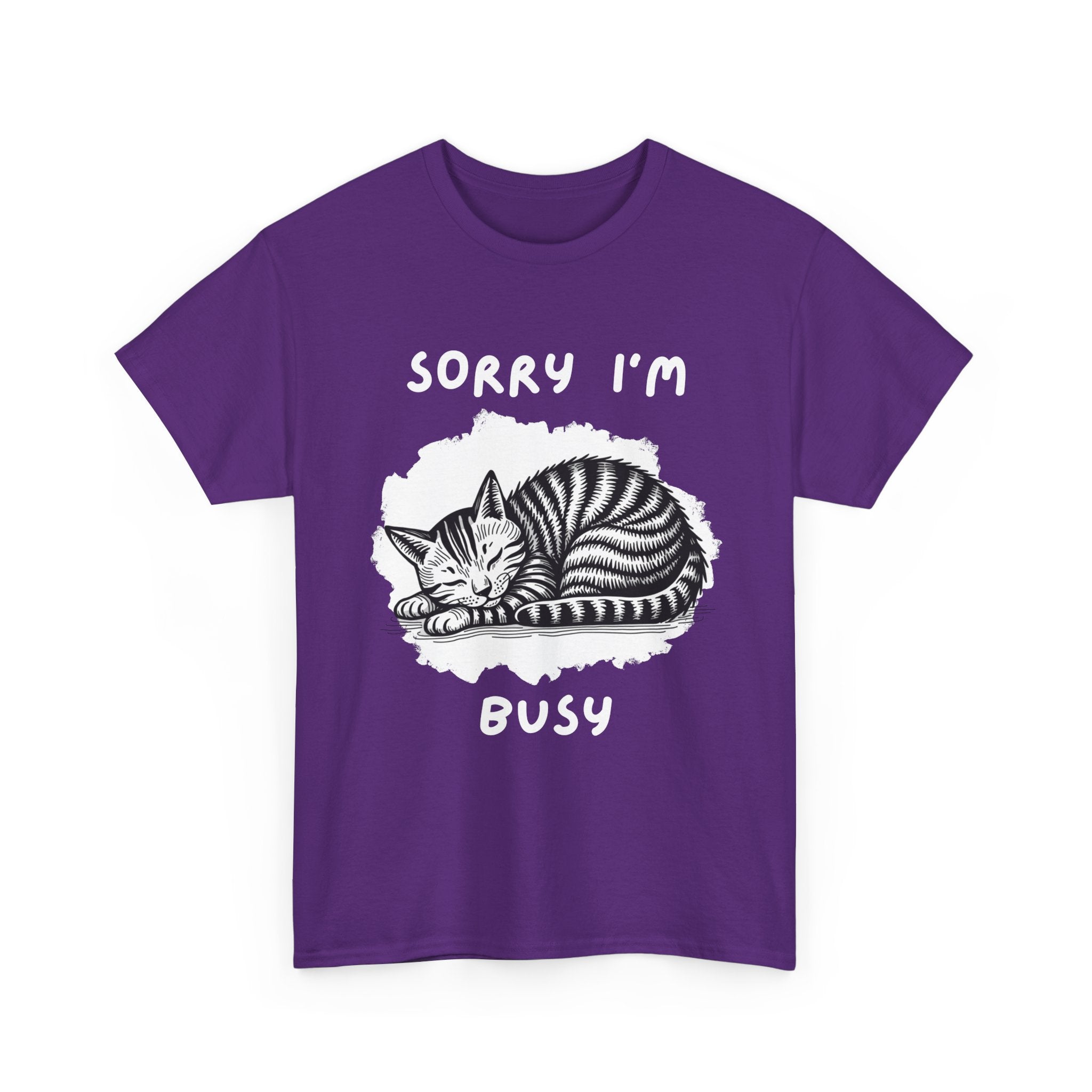 Sorry I'm Busy Cat T-Shirt | Funny Sleeping Cat Tee 🐱💤