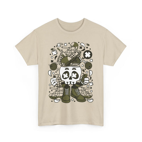Crazy Army Guy T-Shirt - Funny Military Design with Explosive Graphics