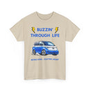 Buzzin' Through Life T-Shirt | Retro Soul Electric Heart Tee 🚌⚡