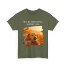 He's My Emotional Support Dog – Funny Beach Bum Dog T-Shirt 🐶🌞🍻