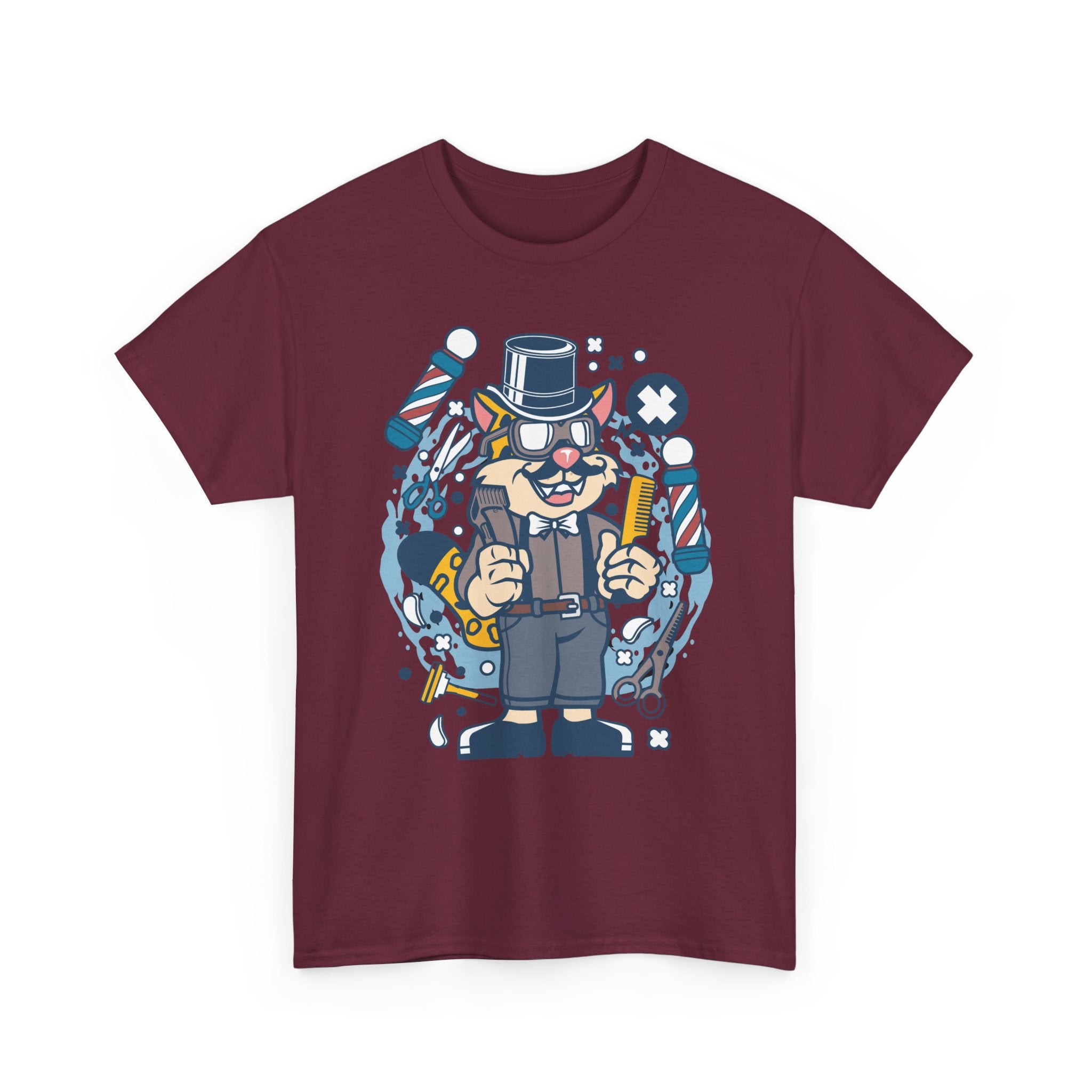 Cool Cat Barber T-Shirt | Unique Barber Shop Graphic Tee 💈🐾
