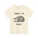 Sorry I'm Busy Cat T-Shirt | Funny Sleeping Cat Tee 🐱💤