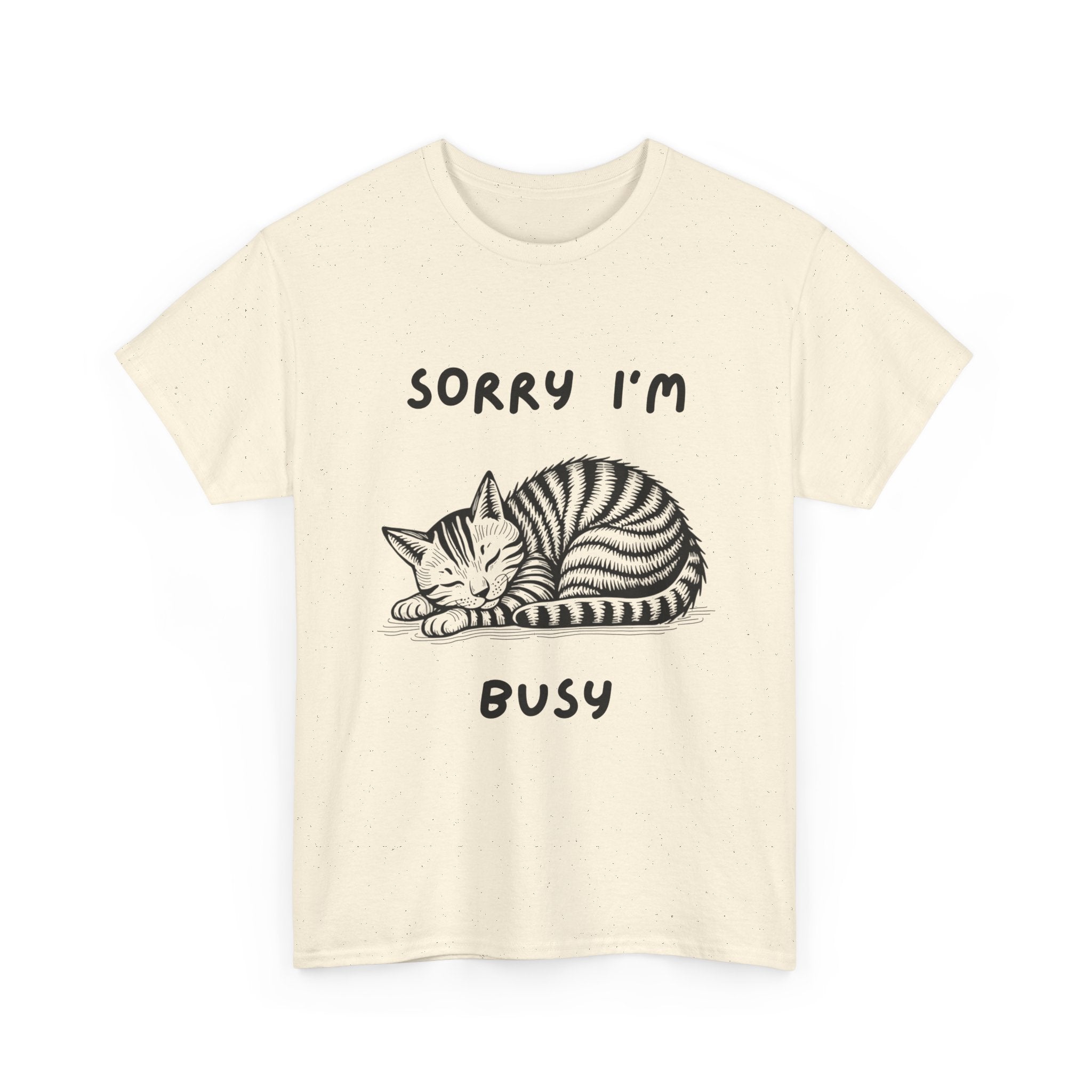 Sorry I'm Busy Cat T-Shirt | Funny Sleeping Cat Tee 🐱💤