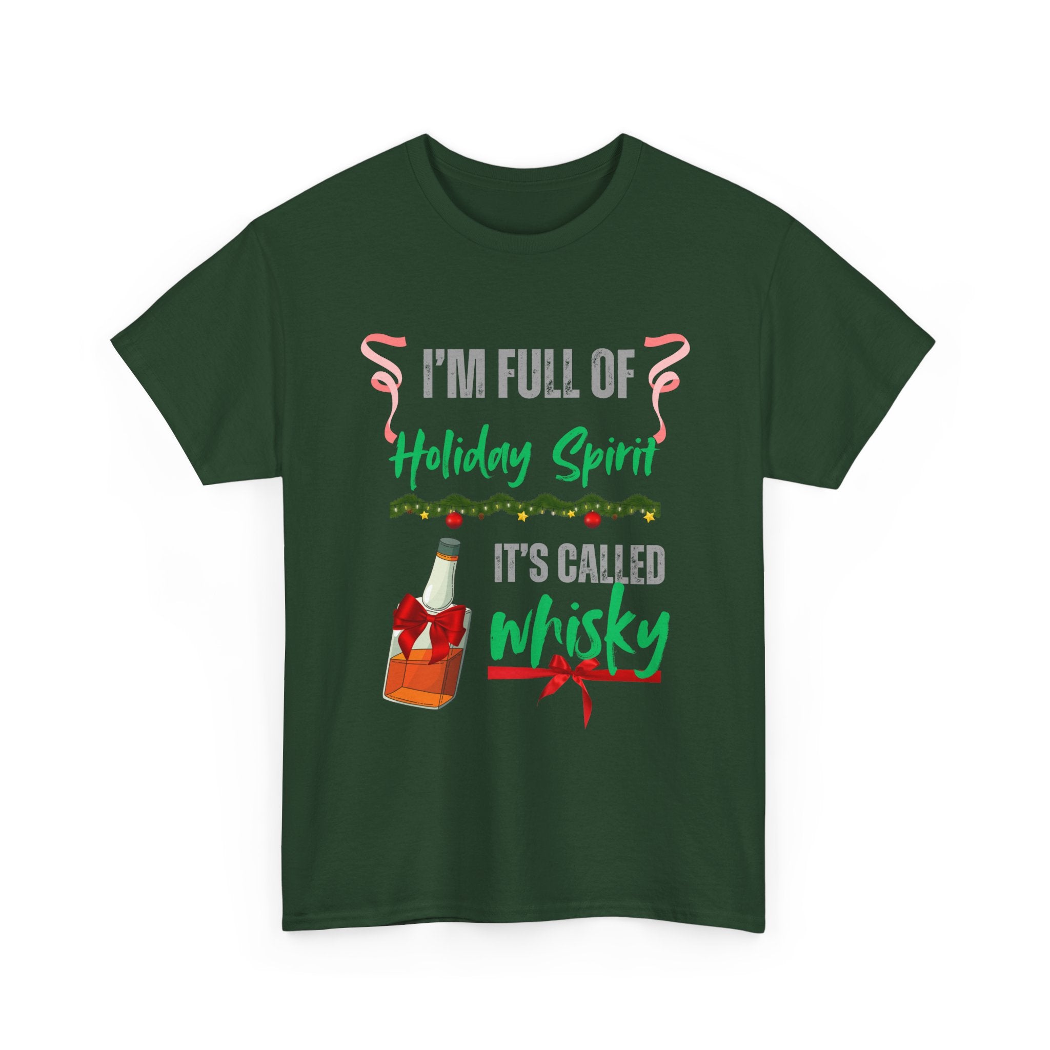 Funny Christmas T-Shirt | Whisky Holiday Spirit T-Shirt