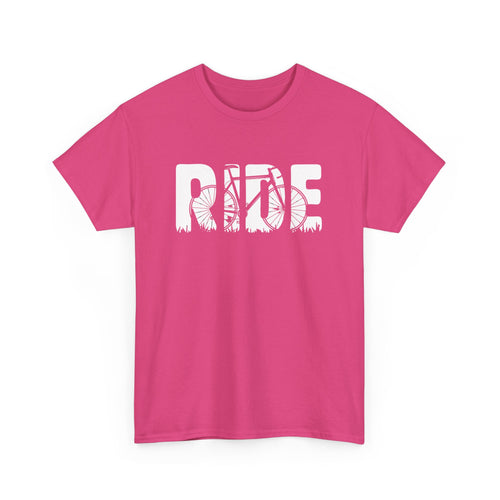 Ride T-Shirt – Bold Bike Lovers Tee with Superimposed Bicycle Design