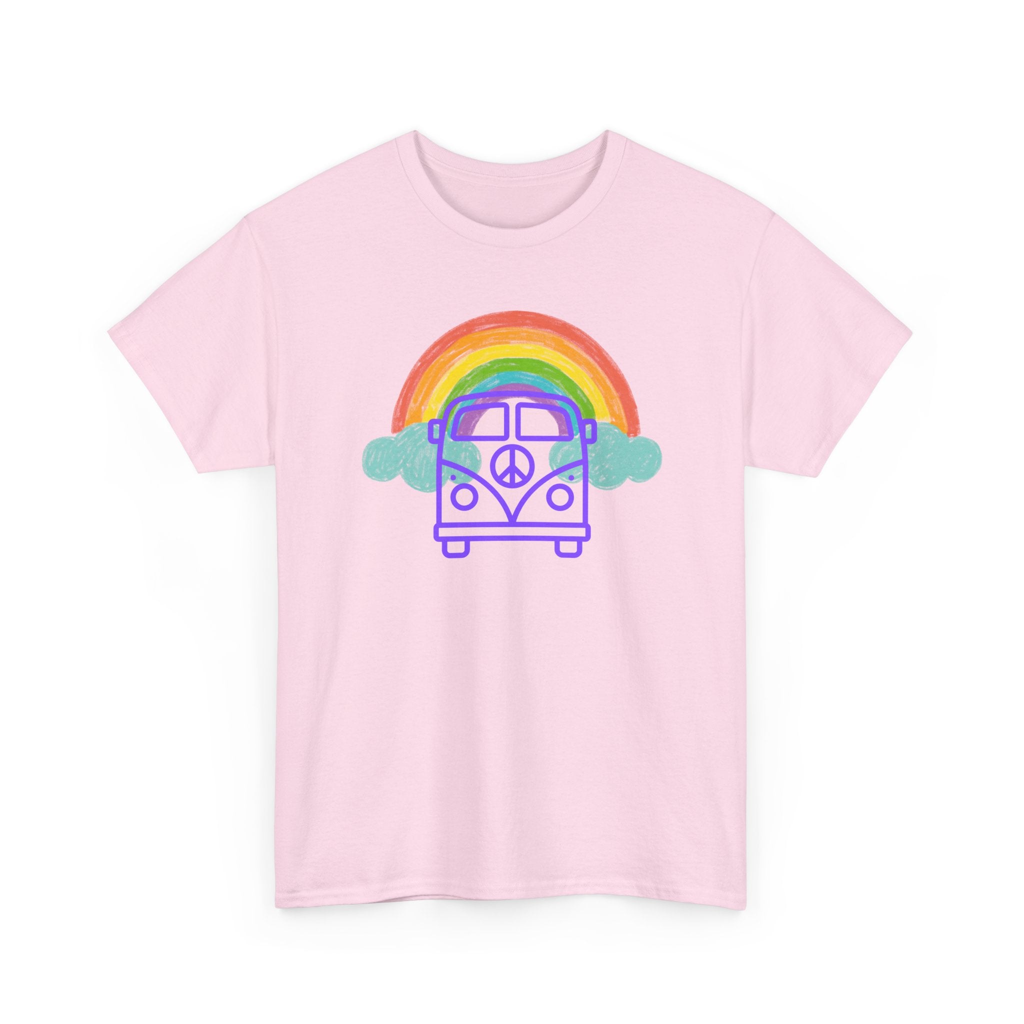 VW Kombi Rainbow T-Shirt | Peace & Freedom Van Tee 🌈 Celebrate Love and Unity