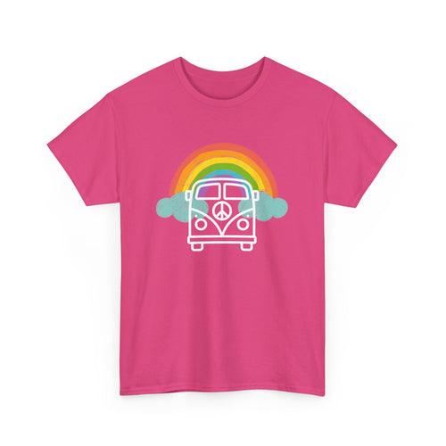 VW Kombi Rainbow T-Shirt | Peace & Freedom Van Tee 🌈 Celebrate Love and Unity