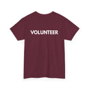 VOLUNTEER Back Print T-Shirt – Bold, Clear & Supportive Design 🙋‍♂️🙌🎗️