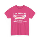 I’m Sarcastic Because Punching People Is Frowned Upon T-Shirt – Funny Attitude Tee