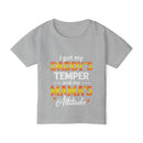 Kids Funny T-Shirt – Daddy’s Temper & Mama’s Attitude