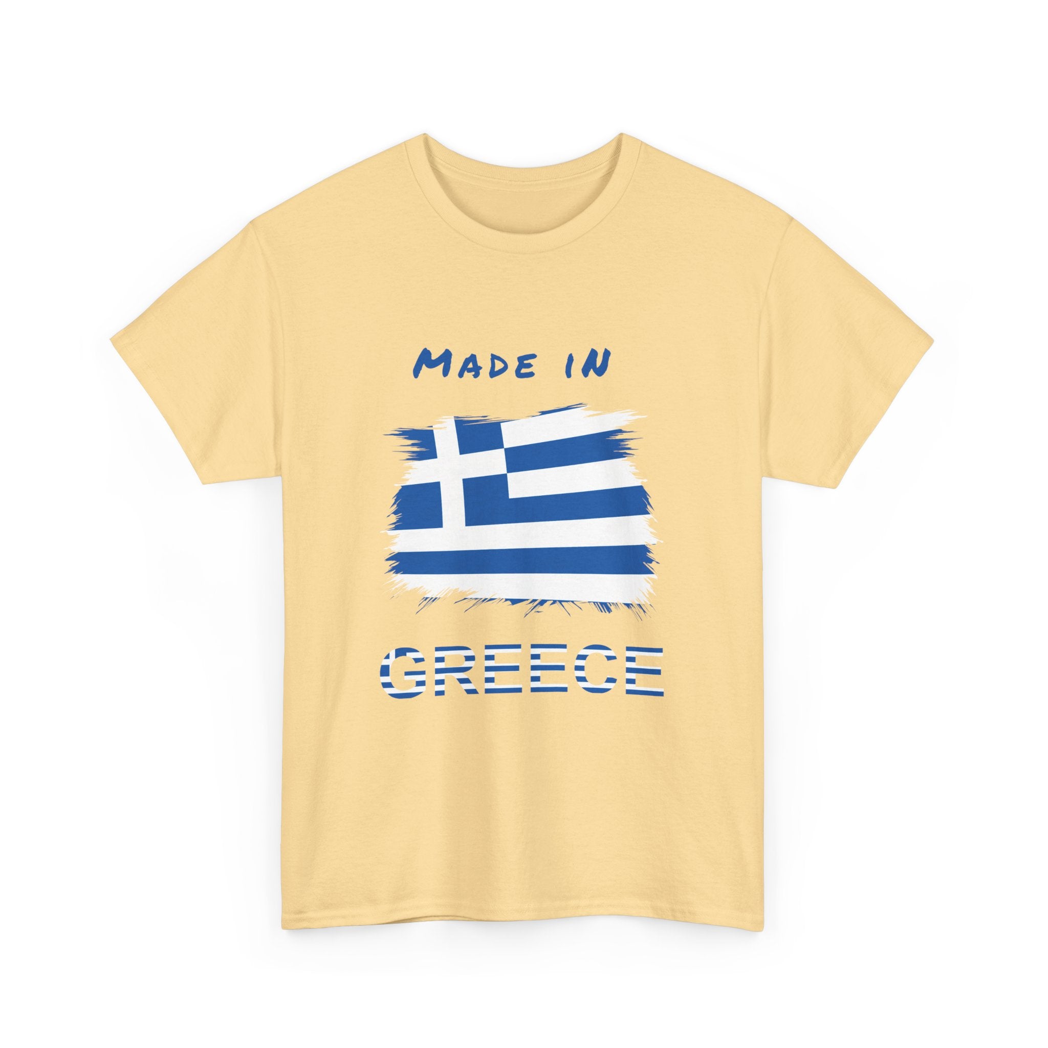 Made in Greece T-Shirt with Greek Flag Design