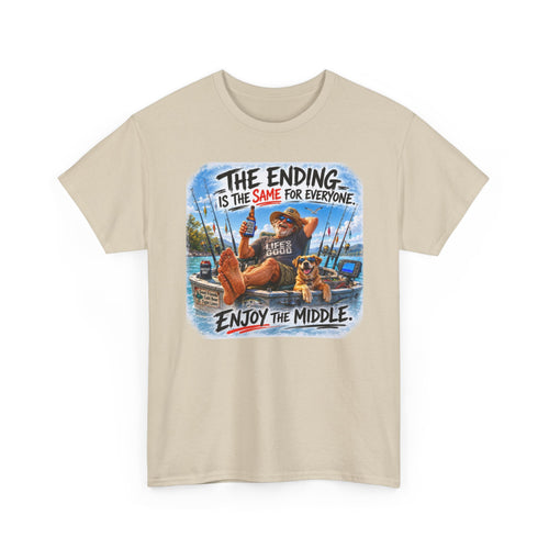 Enjoy The Middle Fishing T-Shirt | Funny Inspirational Boat Tee 🛶