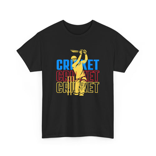 Cricket T-Shirt with Player Silhouette | Sports Fan Apparel