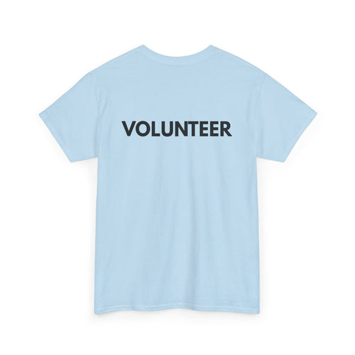 VOLUNTEER Back Print T-Shirt – Bold, Clear & Supportive Design 🙋‍♂️🙌🎗️