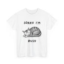Sorry I'm Busy Cat T-Shirt | Funny Sleeping Cat Tee 🐱💤
