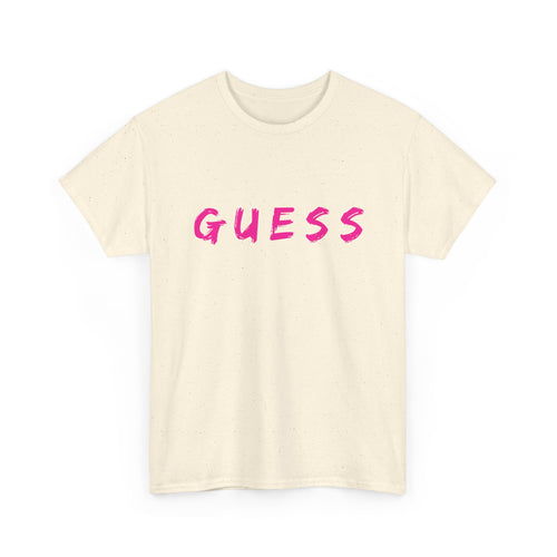 Guess T-Shirt for that brave female | Minimalist Front-Print Graphic Tee ❓✨
