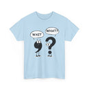 Wait What? Funny Grammar T-Shirt 🤔 | Comma & Question Mark Cartoon Tee