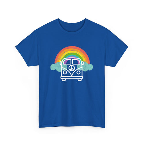 VW Kombi Rainbow T-Shirt | Peace & Freedom Van Tee 🌈 Celebrate Love and Unity