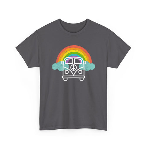 VW Kombi Rainbow T-Shirt | Peace & Freedom Van Tee 🌈 Celebrate Love and Unity