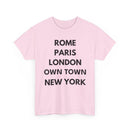 Personalised City List T-Shirt | Rome Paris London New York Custom Tee ✈️👕