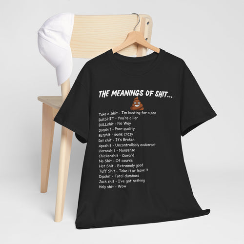 The Meanings of Shit T-Shirt – Funny Swear Word Definitions Tee  💩😆🔥