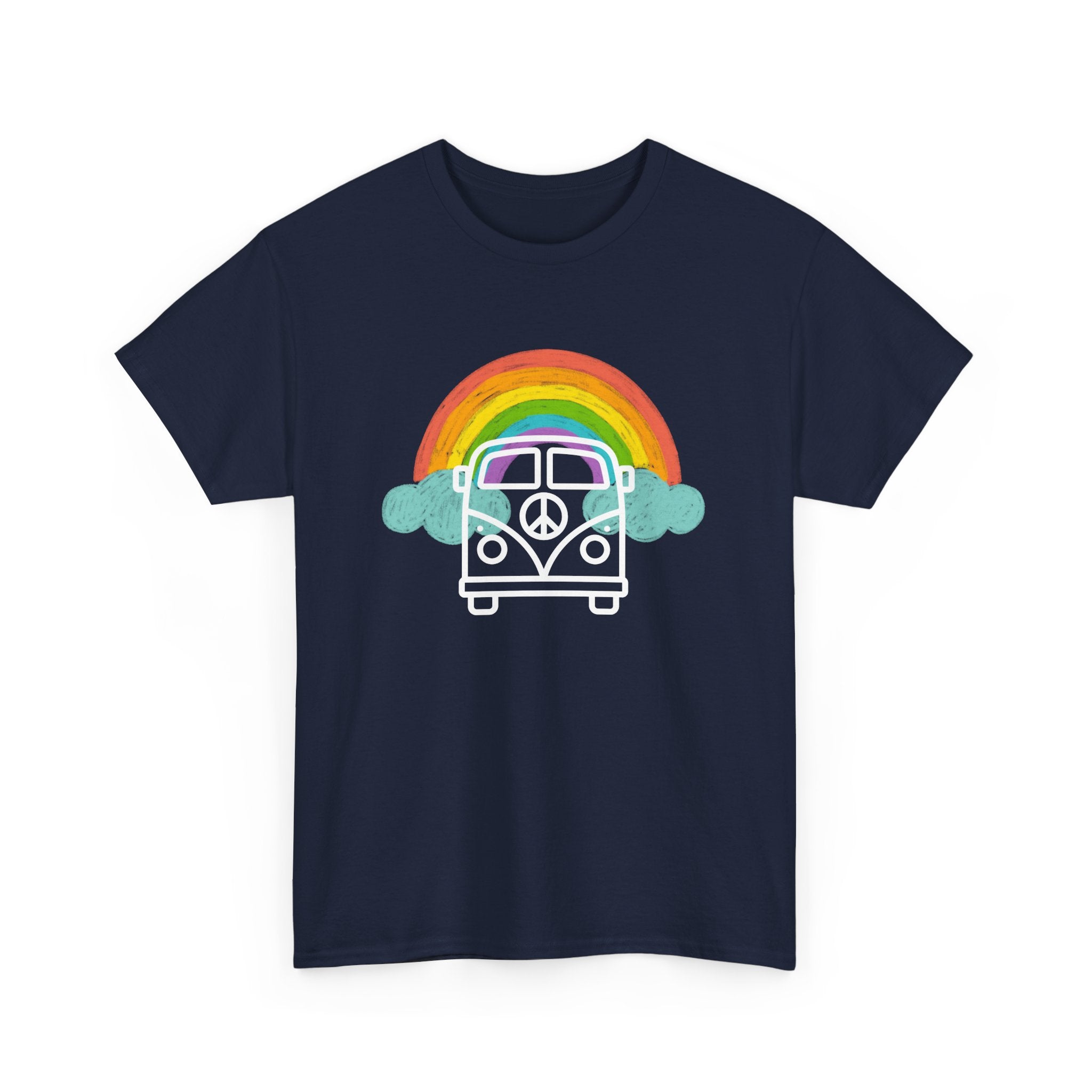 Rainbow Peace VW Kombi T-Shirt – Celebrate Love and Unity