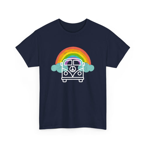 VW Kombi Rainbow T-Shirt | Peace & Freedom Van Tee 🌈 Celebrate Love and Unity