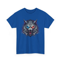 Scary Wolf Face T-Shirt with Glowing Eyes