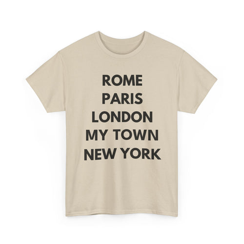 Personalised City List T-Shirt | Rome Paris London New York Custom Tee ✈️👕