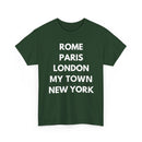 Personalised City List T-Shirt | Rome Paris London New York Custom Tee ✈️👕