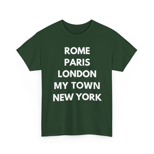 Personalised City List T-Shirt | Rome Paris London New York Custom Tee ✈️👕