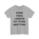 Personalised City List T-Shirt | Rome Paris London New York Custom Tee ✈️👕