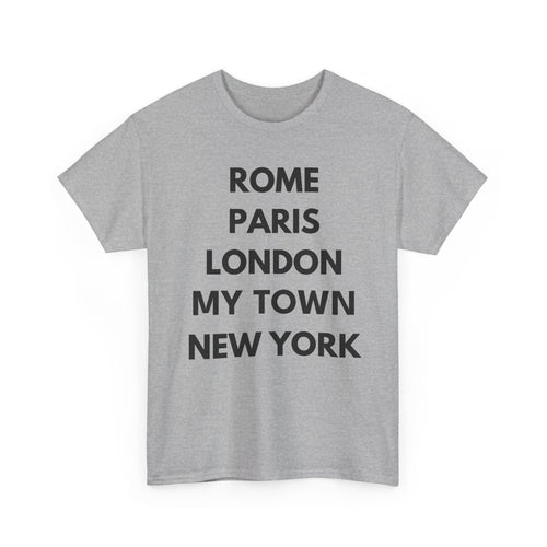 Personalised City List T-Shirt | Rome Paris London New York Custom Tee ✈️👕