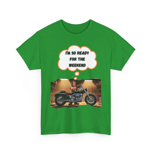 Weekend Warrior Mode: Biker Garage Prep – Motorcycle T-Shirt