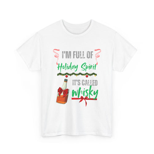 Funny Christmas T-Shirt | Whisky Holiday Spirit T-Shirt